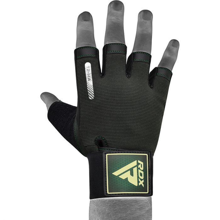 RDX T2 WEIGHTLIFTING GLOVES ( Army Green / M )